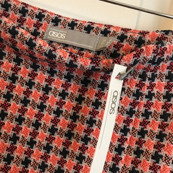 ASOS A-Line Pink Check Skirt - Picture 4 of 5